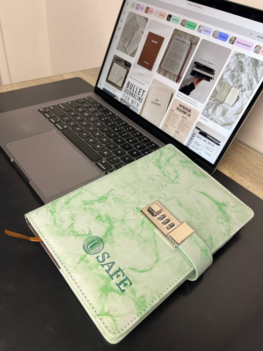 Usafe Locked Journal -  Green